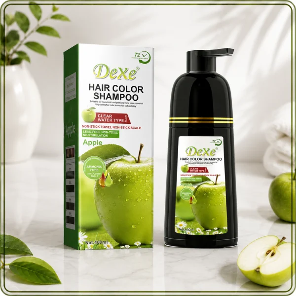 Dexe Apple Hair Color Shampoo Made in Dubai Black and Dark Brown