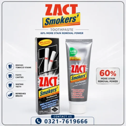 Zact Smoker Toothpaste for stain cleaning and fresh breath