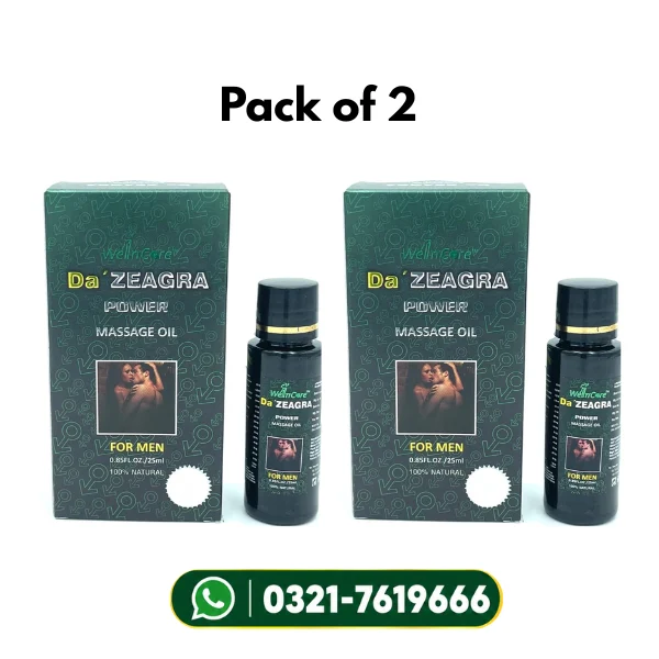 Pack Of 2 Da Zeagra Power Massage Oil